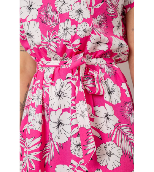 Платье с принтом софт, цвет розово-белый, 214R0228-1