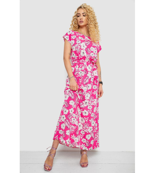 Платье с принтом софт, цвет розово-белый, 214R0228-1