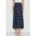 Юбка свободного кроя в горох, цвет темно-синий, 167R5001