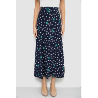 Юбка свободного кроя в горох, цвет темно-синий, 167R5001
