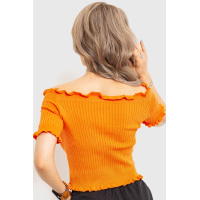 Топ жіночий нарядний в рубчик, колір помаранчевий, 204R020