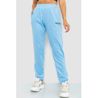 Спорт штаны женские с принтом, цвет голубой, 129R1106