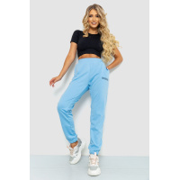 Спорт штаны женские с принтом, цвет голубой, 129R1106