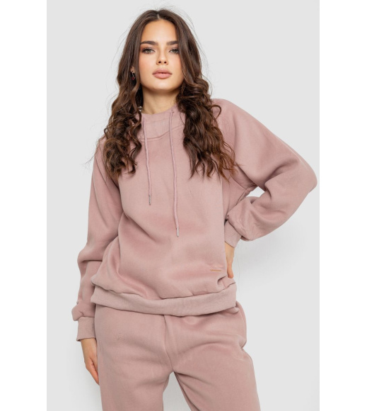 Спортивный костюм женский на флисе, цвет пудровый, 252R21268