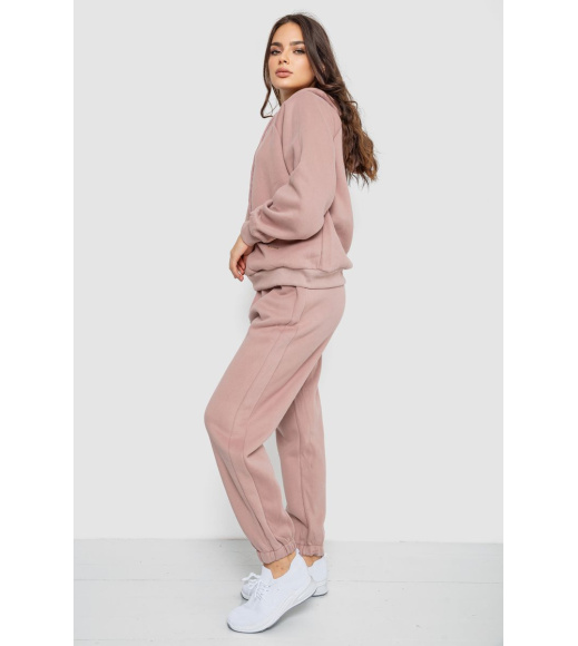 Спортивный костюм женский на флисе, цвет пудровый, 252R21268