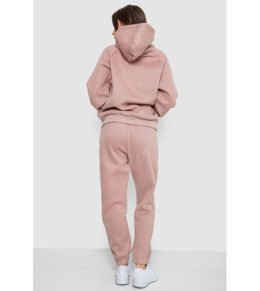Спортивный костюм женский на флисе, цвет пудровый, 252R21268