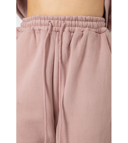 Спортивный костюм женский на флисе, цвет пудровый, 252R21268