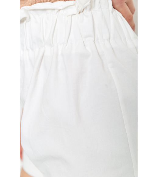 Шорты женские классические с манжетом, цвет белый, 214R833