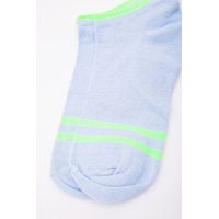 Женские короткие носки, голубого цвета с полосками, 167R221-1
