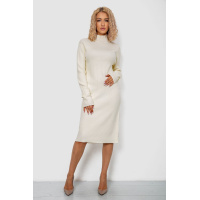 Платье вязаное однотонное, цвет молочный, 244R664