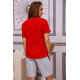 Жіноча футболка, червоного кольору з написом, 198R007