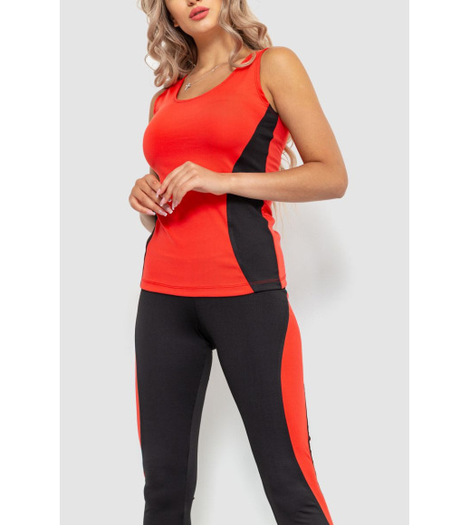 Спортивний костюм жіночий, колір коралово-чорний, 102R075