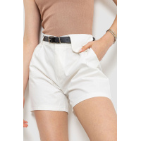 Шорты женские с ремнем, цвет белый, 214R9801