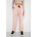 Штаны женские велюровые, цвет пудровый, 238R58168