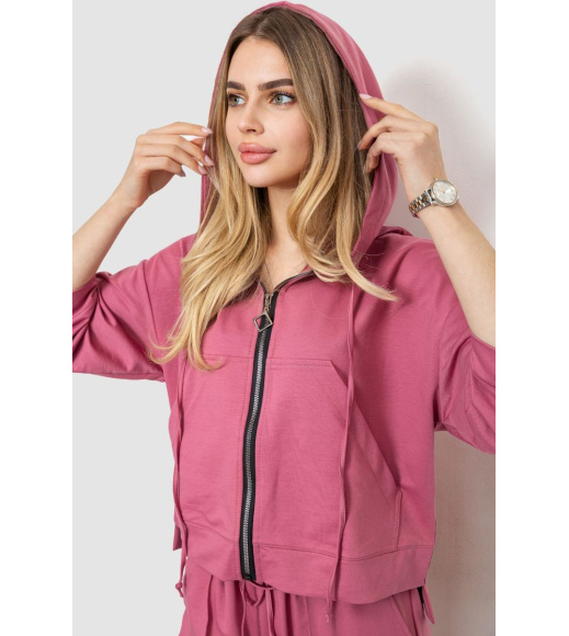 Спорт костюм женский двухнитка, цвет темно-пудровый, 102R5247