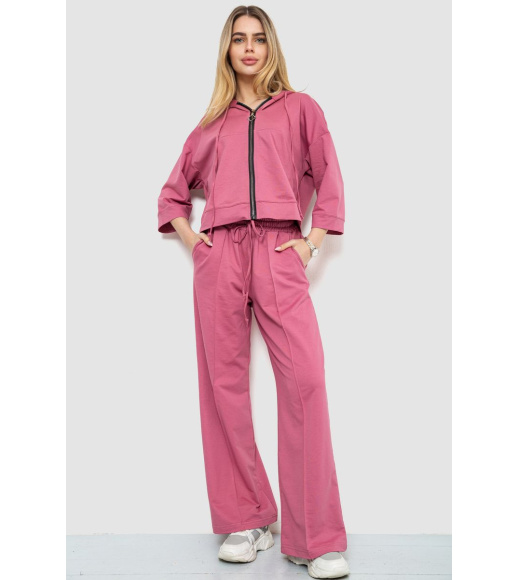 Спорт костюм женский двухнитка, цвет темно-пудровый, 102R5247