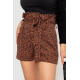 Шорты женские шифоновые, цвет коричнево-черный, 244R079