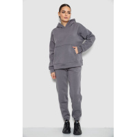 Спортивный костюм женский на флисе, цвет серый, 177R055