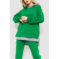 Спортивний костюм жіночий обманка, колір зелений, 102R329