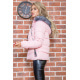 Жіноча демісезонна куртка, з капюшоном, рожевого кольору, 167R3838