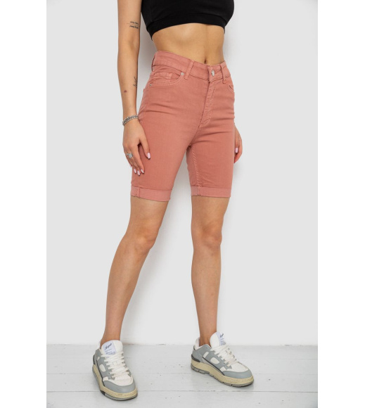 Шорты женские джинсовые, цвет пудровый, 182R1700