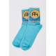 Женские носки средней длины, голубого цвета с принтом, 151R106