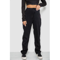 Спортивные штаны женские на флисе, цвет черный, 244R5173