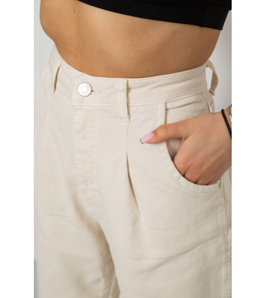 Джинсы женские Mom's, цвет бежевый, 182R2043