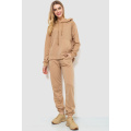 Спорт костюм женский двухнитка, цвет бежевый, 244R009