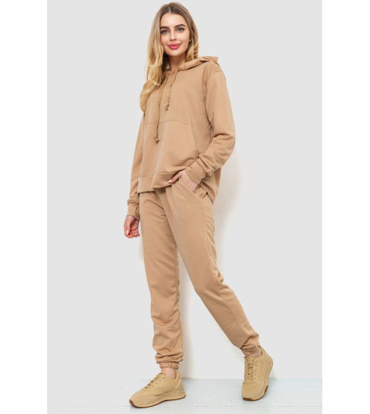 Спорт костюм женский двухнитка, цвет бежевый, 244R009