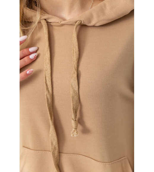 Спорт костюм женский двухнитка, цвет бежевый, 244R009