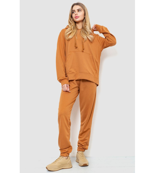 Спорт костюм женский двухнитка, цвет коричневый, 244R009