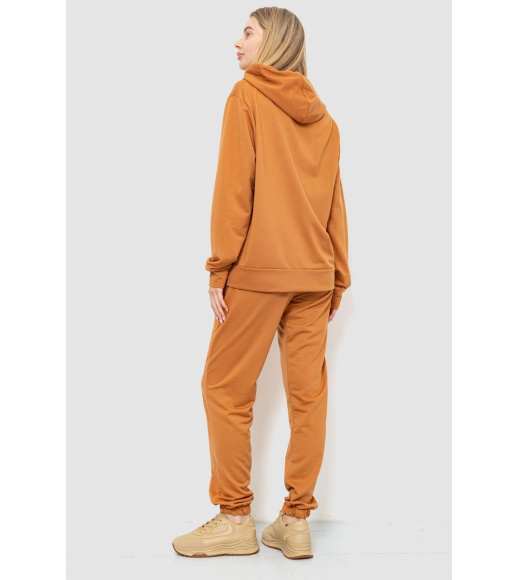 Спорт костюм женский двухнитка, цвет коричневый, 244R009