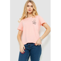 Футболка женская с принтом, цвет розовый, 221R3013