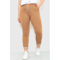 Спортивные штаны женские демисезонные, цвет коричневый, 226R027