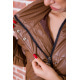 Короткая женская куртка коричневого цвета 182R2806