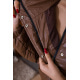 Короткая женская куртка коричневого цвета 182R2806
