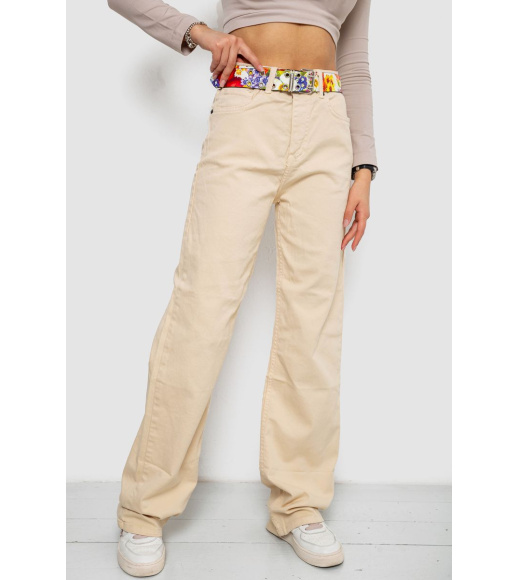 Джинсы женские, цвет светло-бежевый, 250R00160