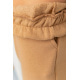 Спортивні штани жіночі на флісі однотонні, колір бежевий, 119R218