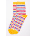 Яскраві жіночі шкарпетки, жовтого кольору в смужку, 131R137097