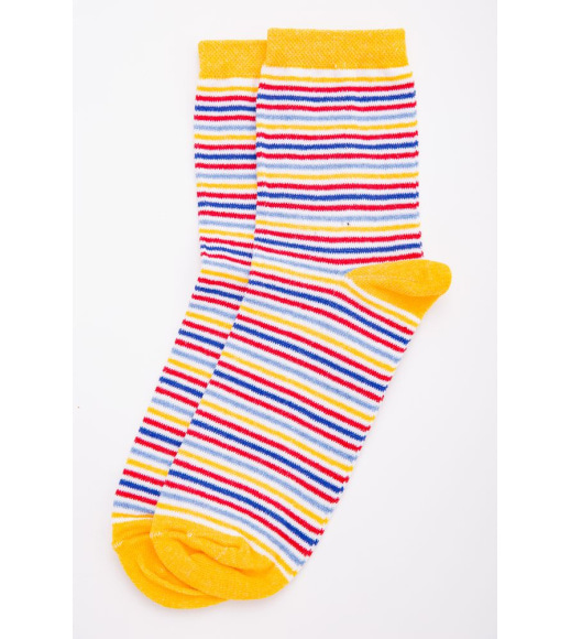Яркие женские носки, желтого цвета в полоску, 131R137097