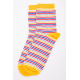 Яскраві жіночі шкарпетки, жовтого кольору в смужку, 131R137097