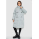 Пуховик женский удлиненный, цвет светло-оливковый, 243R2303