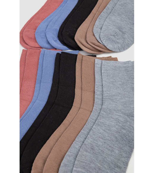 Комплект жіночих шкарпеток 10 пар 151RY102-1, колір Бежевий;Джинс;Сірий;Сливовий;Чорний;