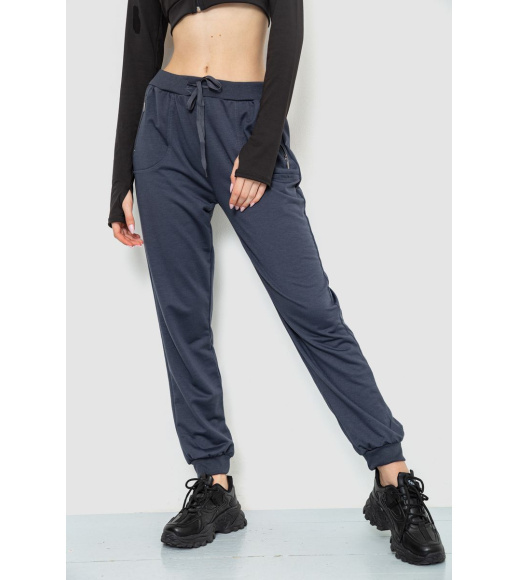 Спорт штаны женские, цвет темно-серый, 244R5477