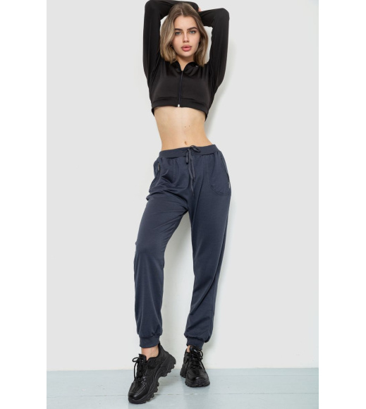 Спорт штаны женские, цвет темно-серый, 244R5477