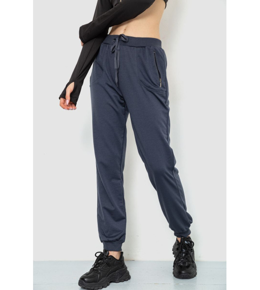 Спорт штаны женские, цвет темно-серый, 244R5477