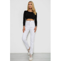 Джинсы женские стрейч, цвет белый, 250R1025