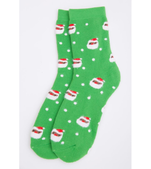 Женские новогодние носки, салатового цвета с принтом, 151R2326