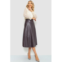 Юбка из экокожи, цвет темно-сливовый, 214R616